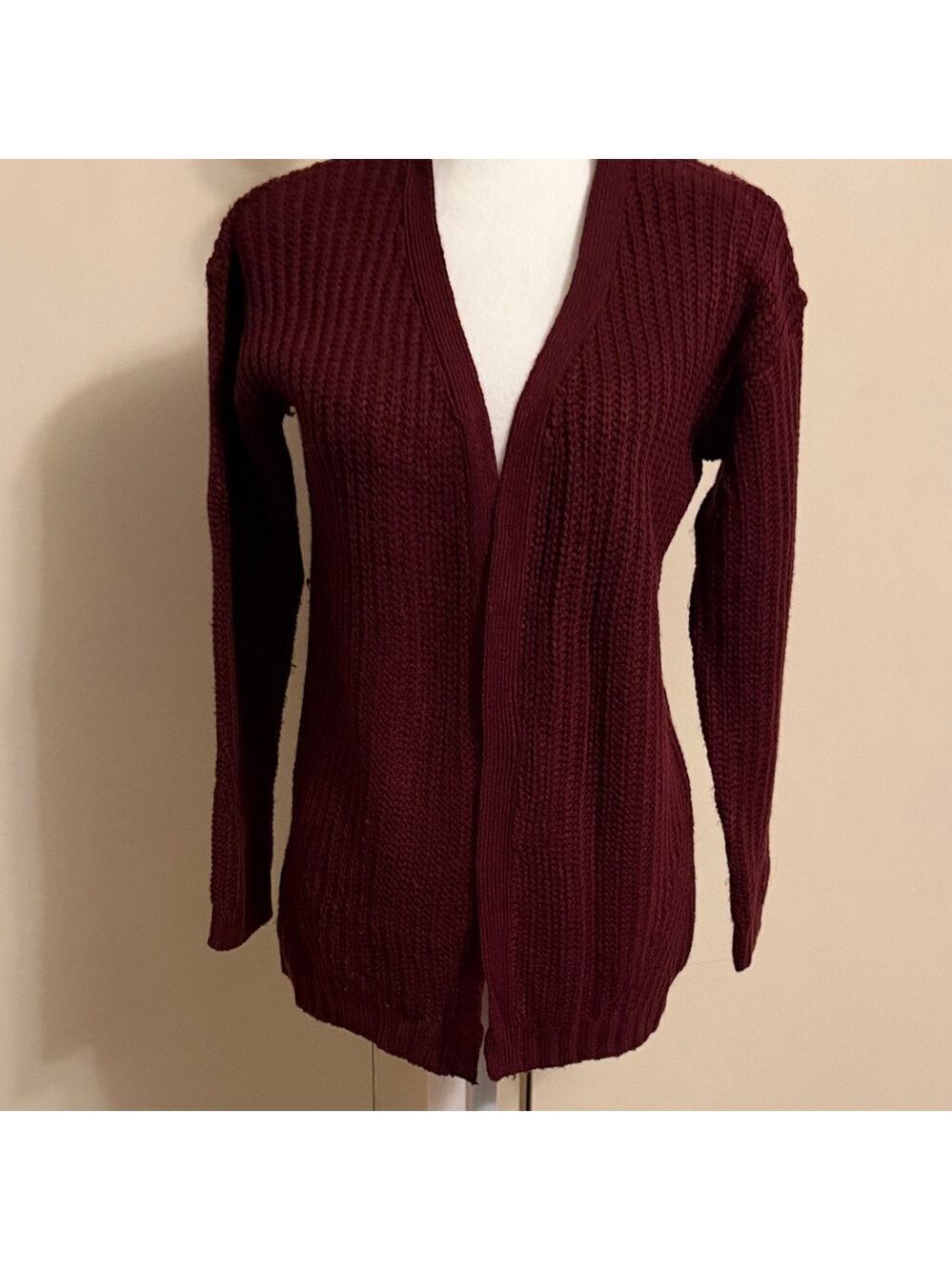 Pink Rose Deep Red Cardigan M NWOTs